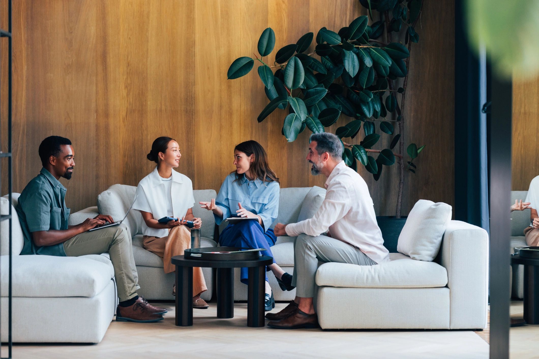 creative team collaboration modern office